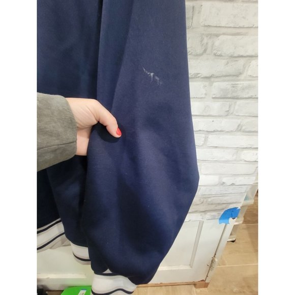 NFL Reebok New England Patriots 1/4 Zip Blue Heavy Pullover Jacket Men 3XL - Picture 7 of 12